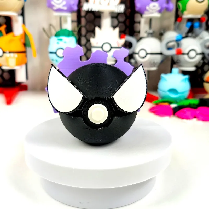 3D Printing Gengar Haunter Gastly Poké Ball Pokémon Game Peripherals Collections PLA Model Desktop Ornament Decoration Gift Toy
