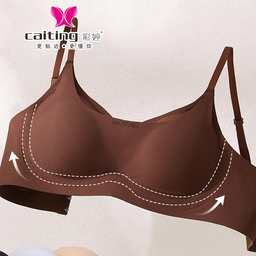 

CAITING сексуальные бюстгальтеры пуш-ап, французское женское нижнее белье без косточек, женский бюстгальтер без косточек, бесшовное нижнее белье, женский удобный бюстгальтер