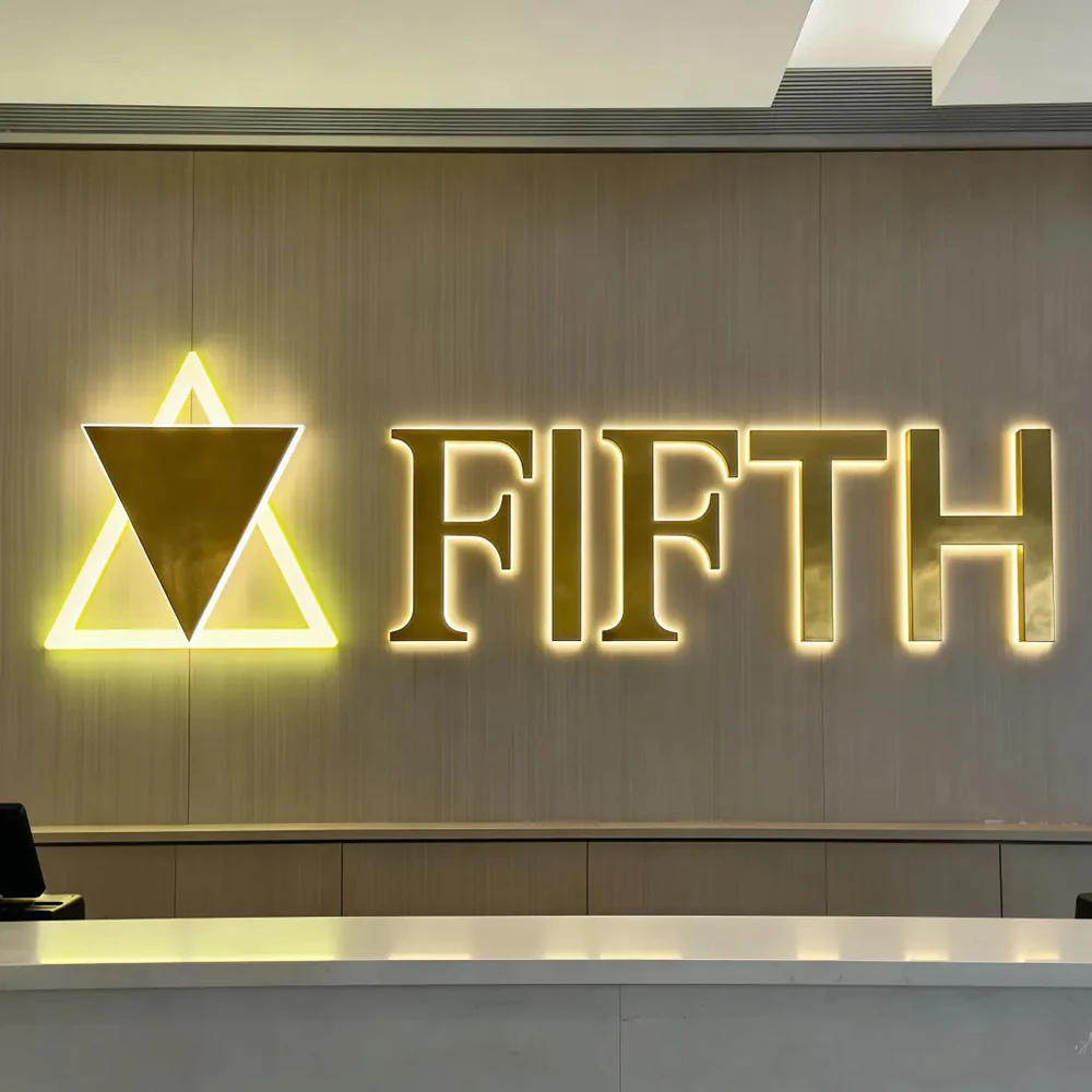 Custom 3D Metal Sign Business Storefront Sign Blacklit Logo Sign Business Laser cut Wall Sign Metal Letters For Shop Salon Hotel
