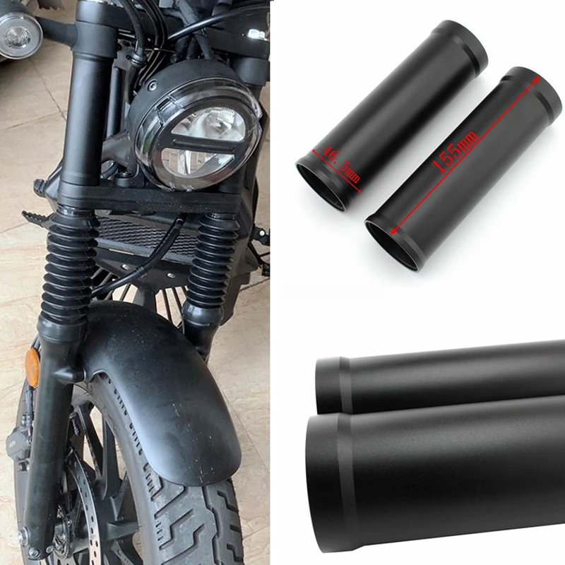 1Pair Motorcycle Upper Front Fork Cover Trim For Honda Rebel CMX 300 / 500 2020 2021 Motorbike Black Rubber Styling Accessories