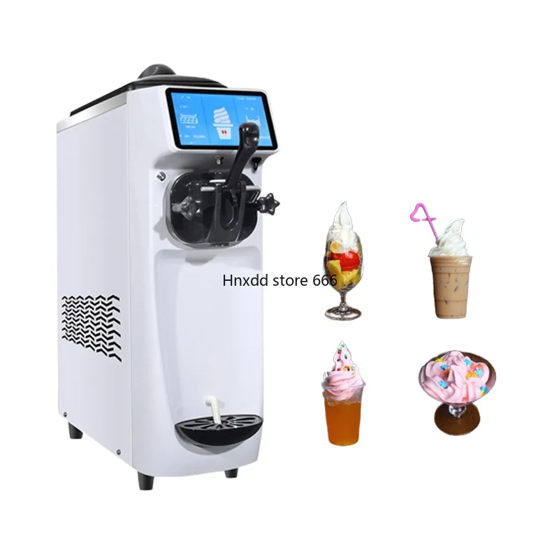 Soft Serve Ice Cream Machine Commercial Electric Ice Cream Makers Desktop Sundae Ice Cream Machine 220V