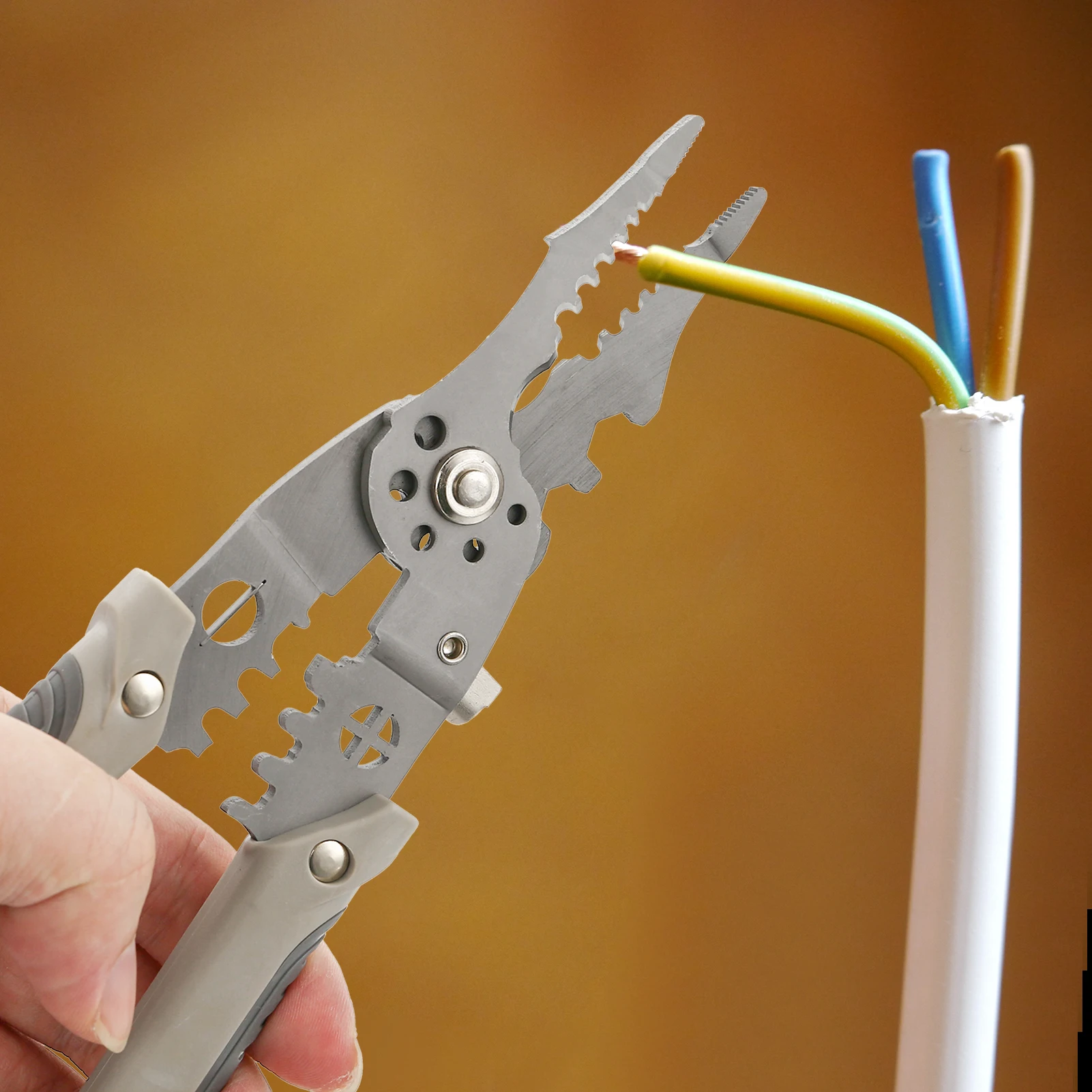 Multipurpose Cable Stripper Pliers Tools Easy to Use with Comfortable Non-slip Handle Suitable for Worker Construction