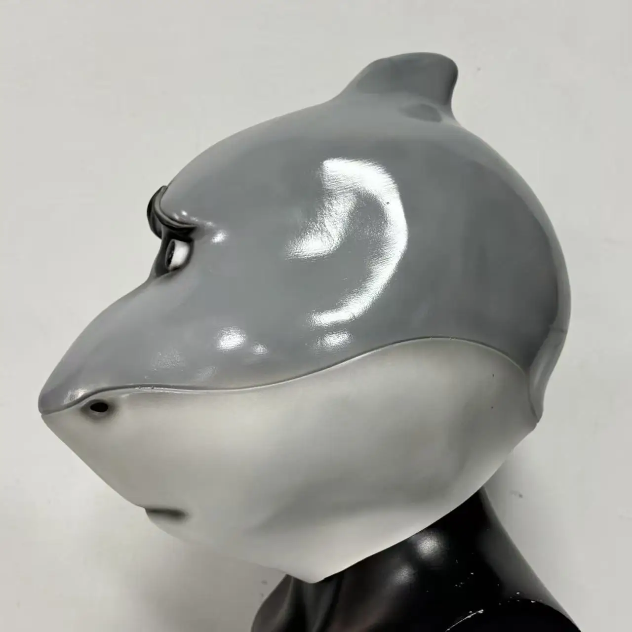 Delfin-Hai-Maske, Naturlatex-Tiermaske für Delfine und Haie, Vollkopfmaske für Halloween-Party, Cosplay und Kostümpartys – Detail 3