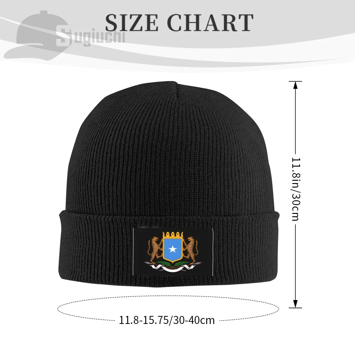 Emblem Of Somalia Country Top Print Men Women Unisex Knitted Hat Winter Autumn Beanie Cap Warm Bonnet