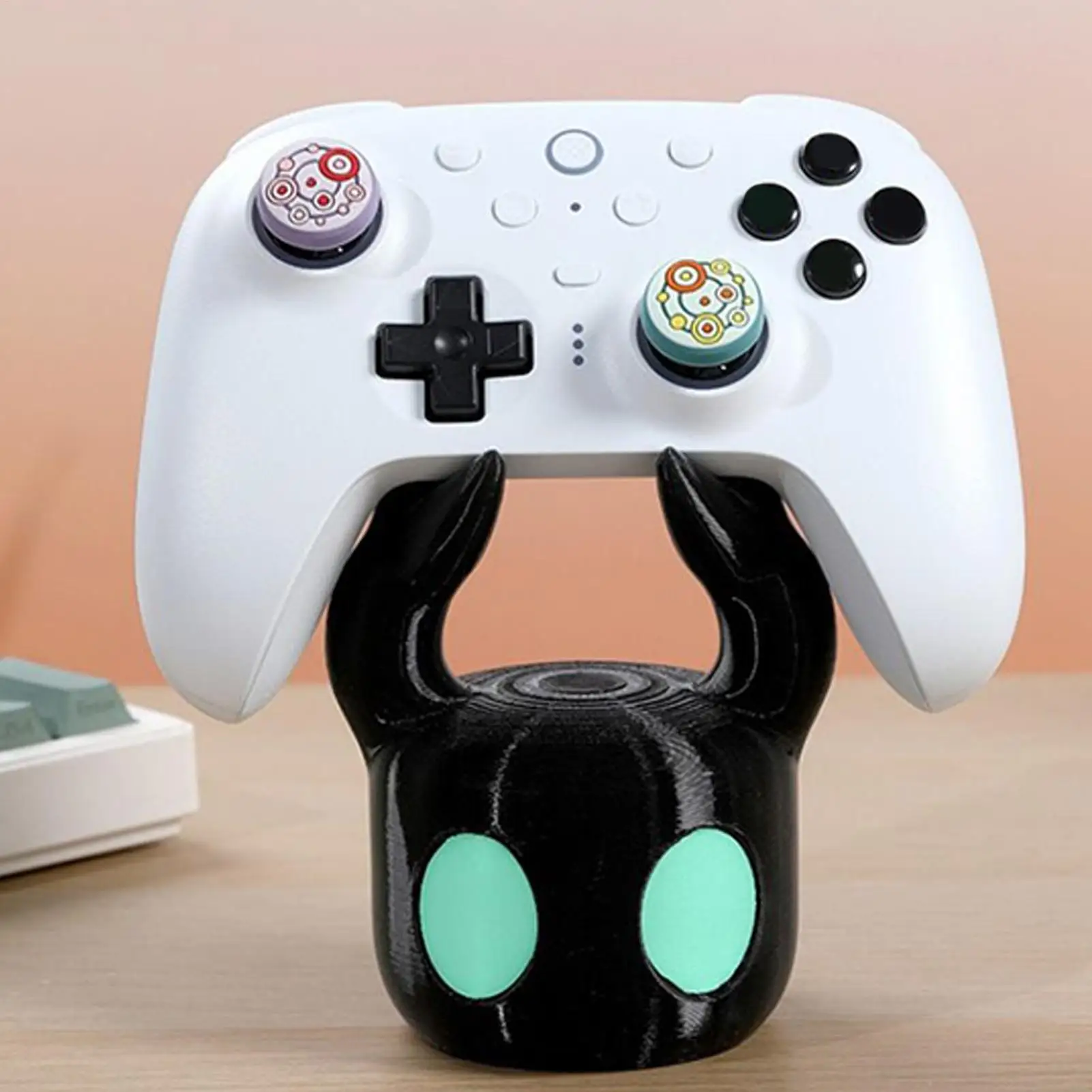 Desktop creative cartoon ghost game controller stand Ghost Resin Controller Rack luminous design game controller display stand