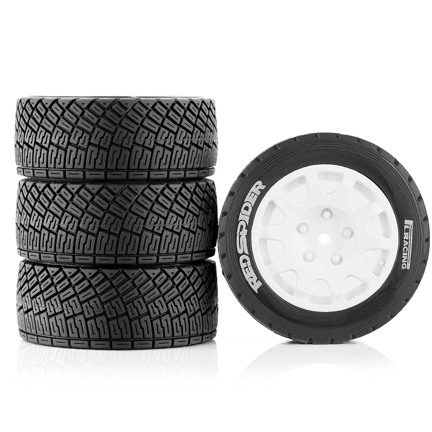 

1/10 RC Rally Car Tires OD 3'' On Road Tyres 12mm Hex for TT01 TT02 XV01 TA06 PTG2 HPI EN M-Sport WRC XTS-f10 KYOSHO HSP