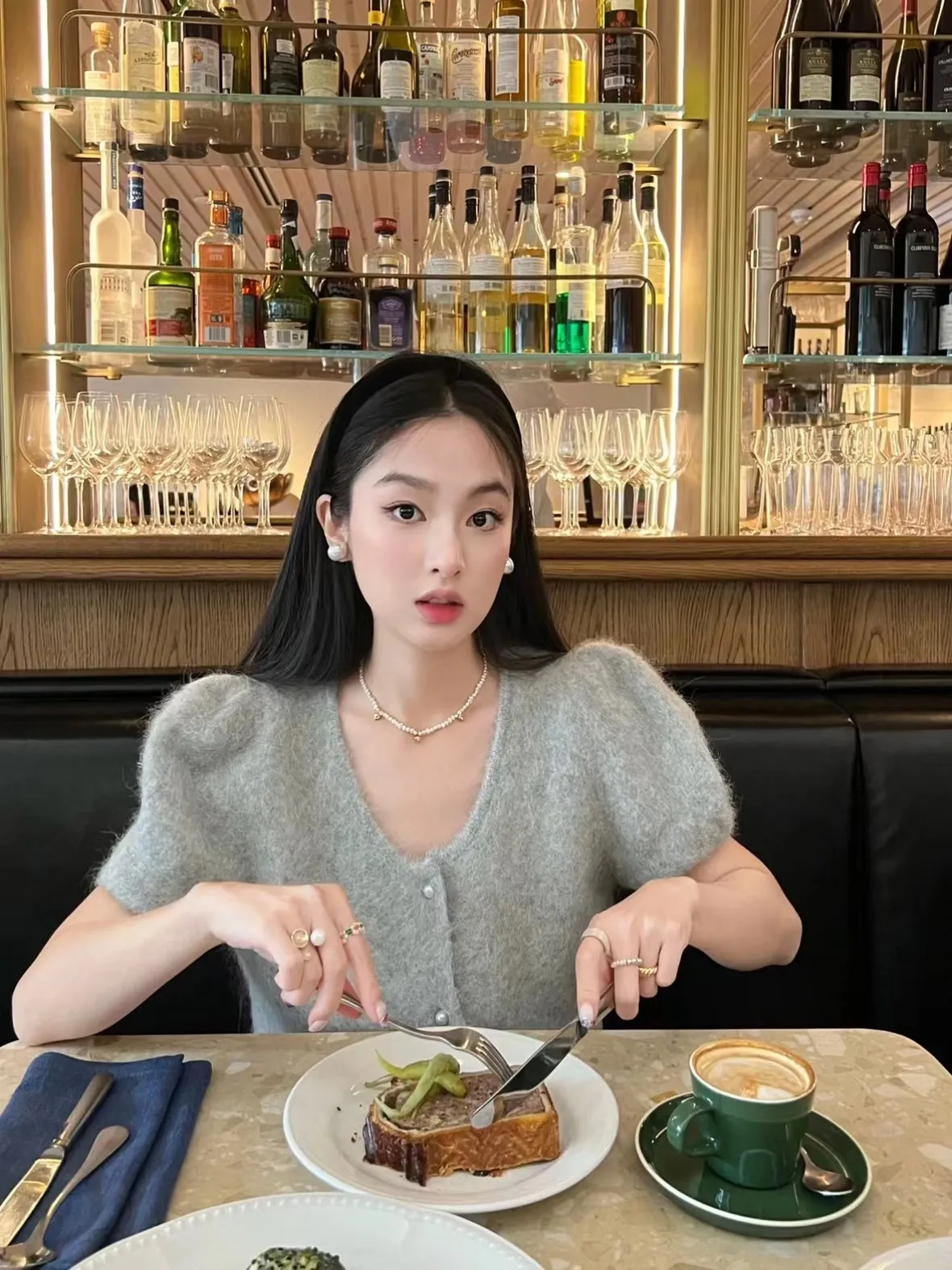 ay round Ne Bubble Sve Knitted Open Cardigan Loose Faionable Korean Sle ort Sve V-Ne Single Button Women's ...