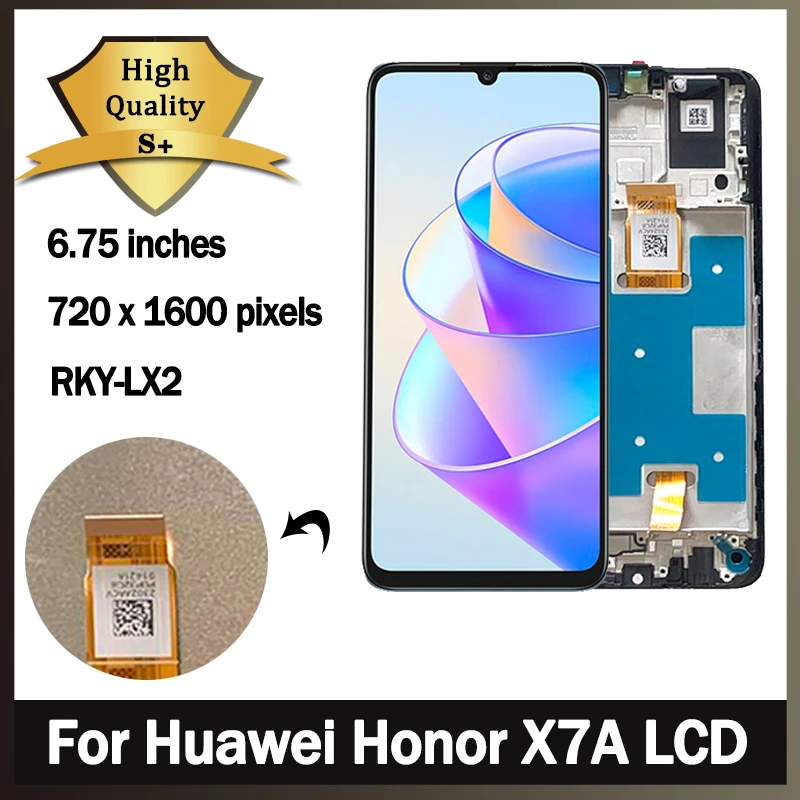 Tested For Huawei Honor X7a LCD Display  RKY-LX2 Touch Screen Panel Digitizer For Honor X7a Display Play 40 Plus RKY-AN00