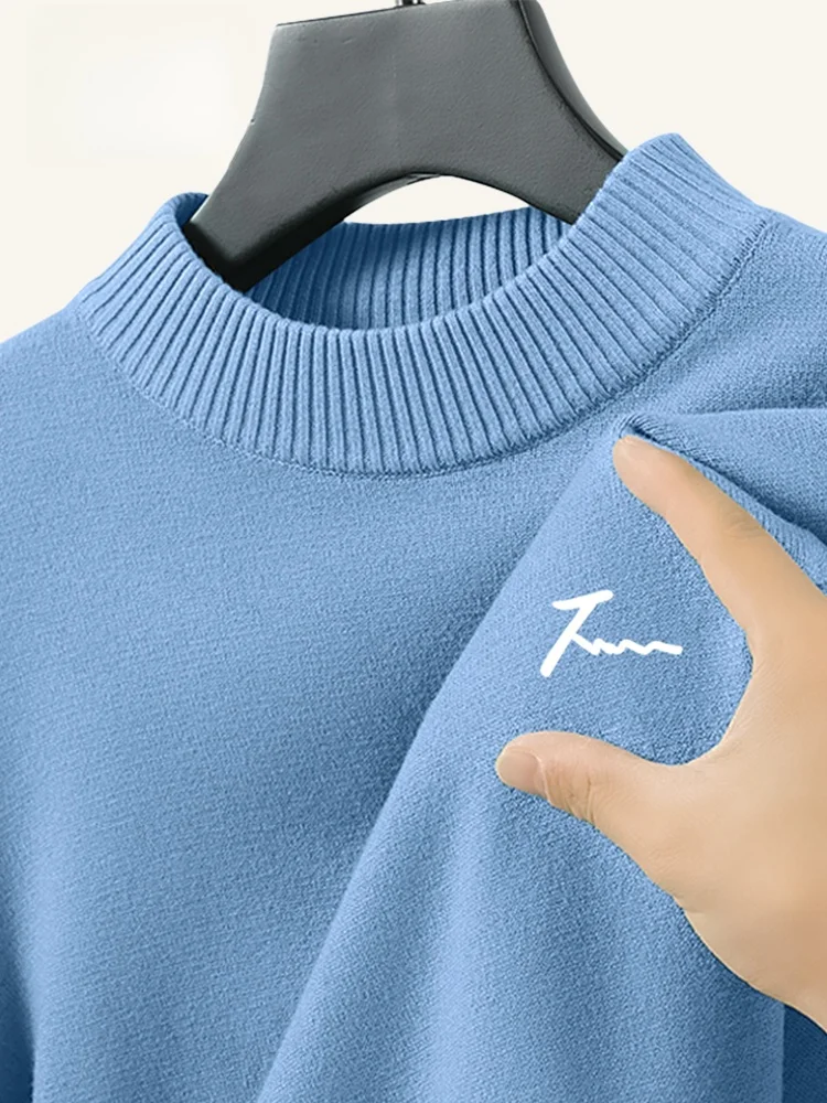 

Мужской трикотаж с высоким воротником и подкладкой Fce, длинный све, зимний теплый повседневный трикотаж из полиэфирного волокна TUCANO