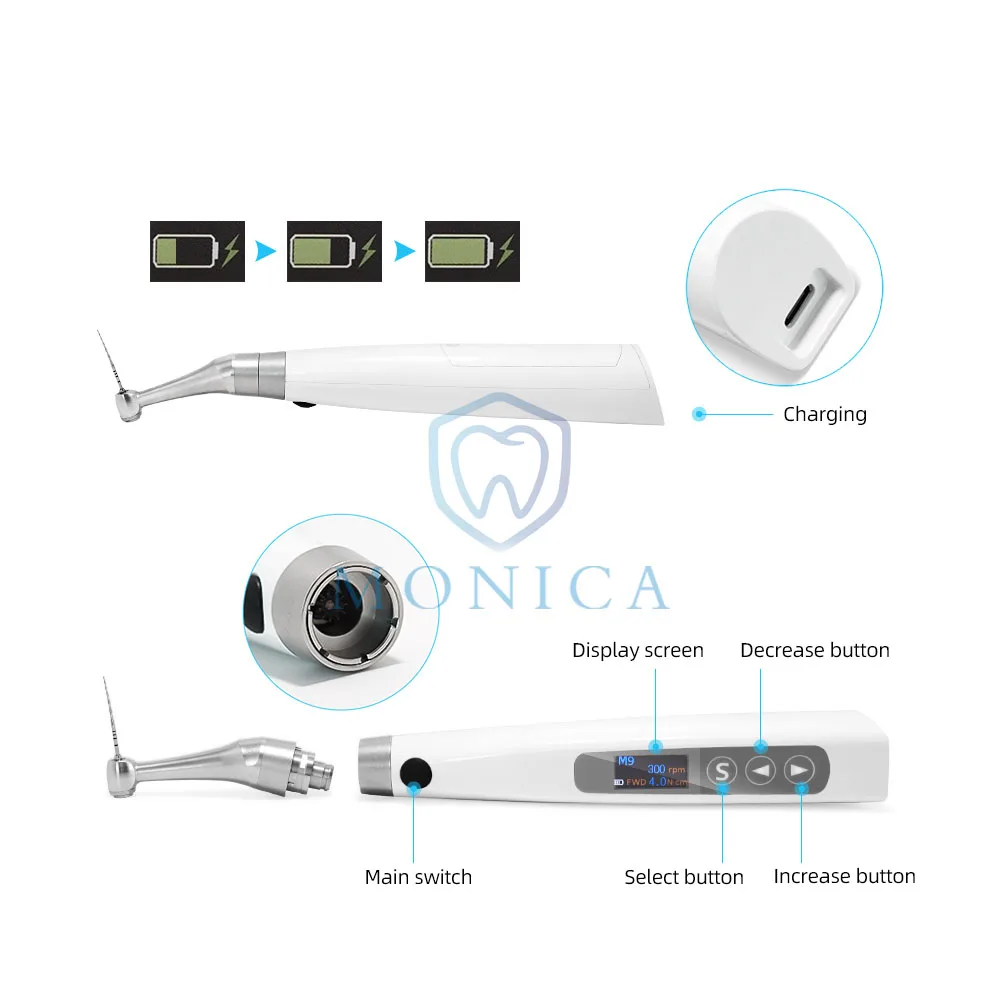 Wireless / Cordless Endo Motor With Built-in Apex Locator