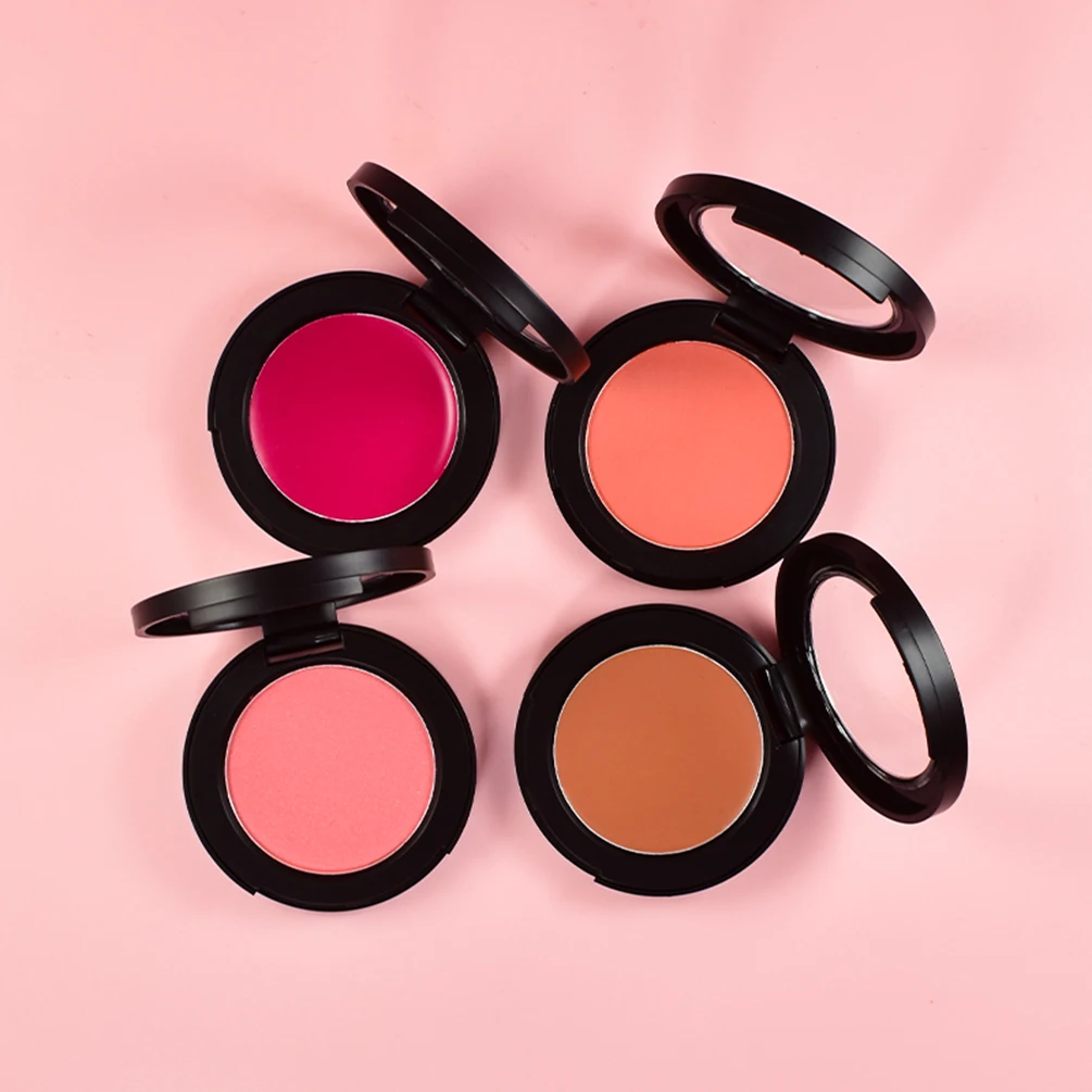 Fard à joues en poudre et crème avec couvercle transparent, 13 couleurs, marque privée, Logo personnalisé, longue durée, haute teneur en pigments, pêche, maquillage imperméable, vente en gros