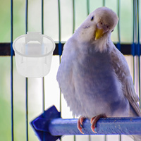 10pcs Parrot Feeder Durable Plastic Bird Food Bowl Water Dispenser Cage Accessories Pet Supplies Indoor Bird Feeder