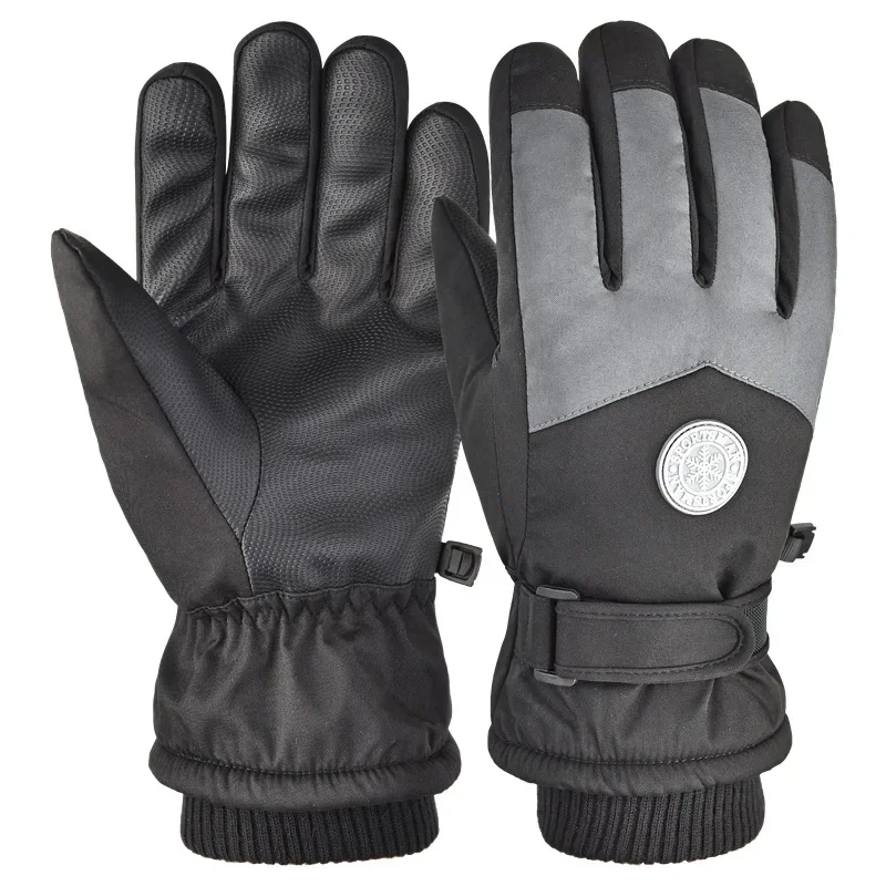 Cold Proof Winter Ski Gloves Outdoor Padded Warm Electric Car Riding Gloves Non-slip Waterproof Touch Screen Gloves for MenWomen