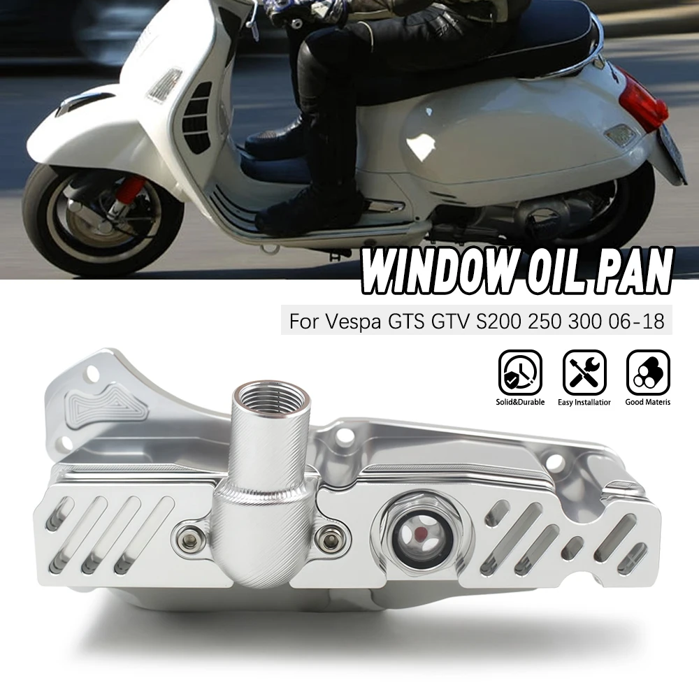 

Engine Oil Pan Sump Repair Parts For Vespa GTS GTV S200 250 300 2006-2018 Engine Parts Easy Installation Super Durability