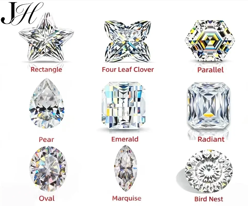 JOIAS HOME Top Quality 0.1-10ct Full Special Shape Moissanite Loose Stone D Color VVS1 Moissanite Diamond Stones Wholesales