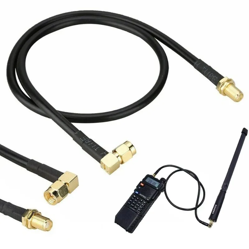 

100cm AR-152 AR-148 SMA Male To Female Two Way Radio Antenna Coaxial Extend Cable For Baofeng UV-5R UV-82 UV-9R Walkie Talkie