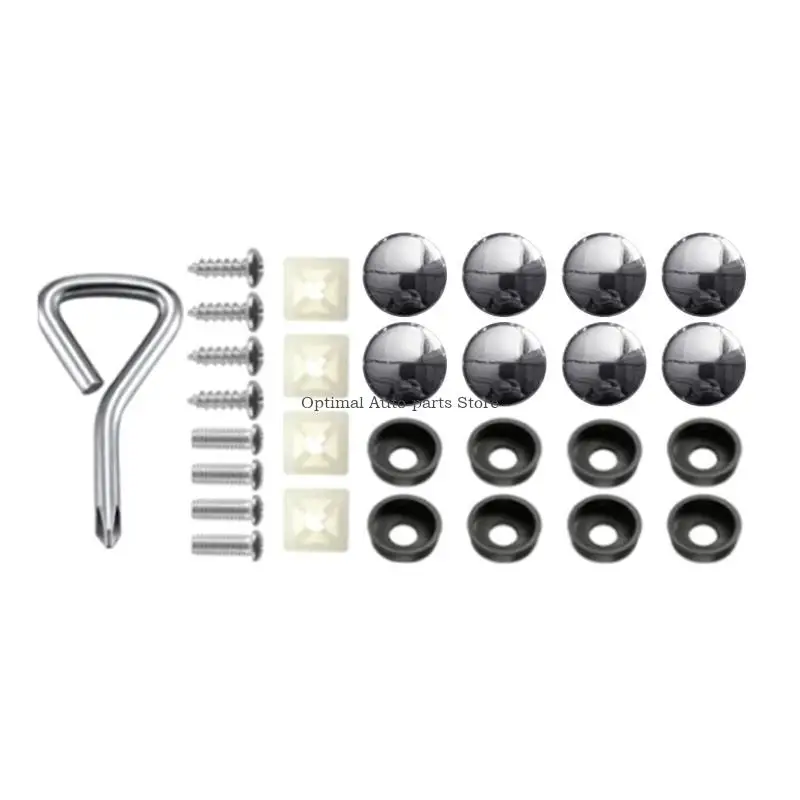

Universal Car Number Plate Frame Holder Mounting Fastener Screws Cover Caps