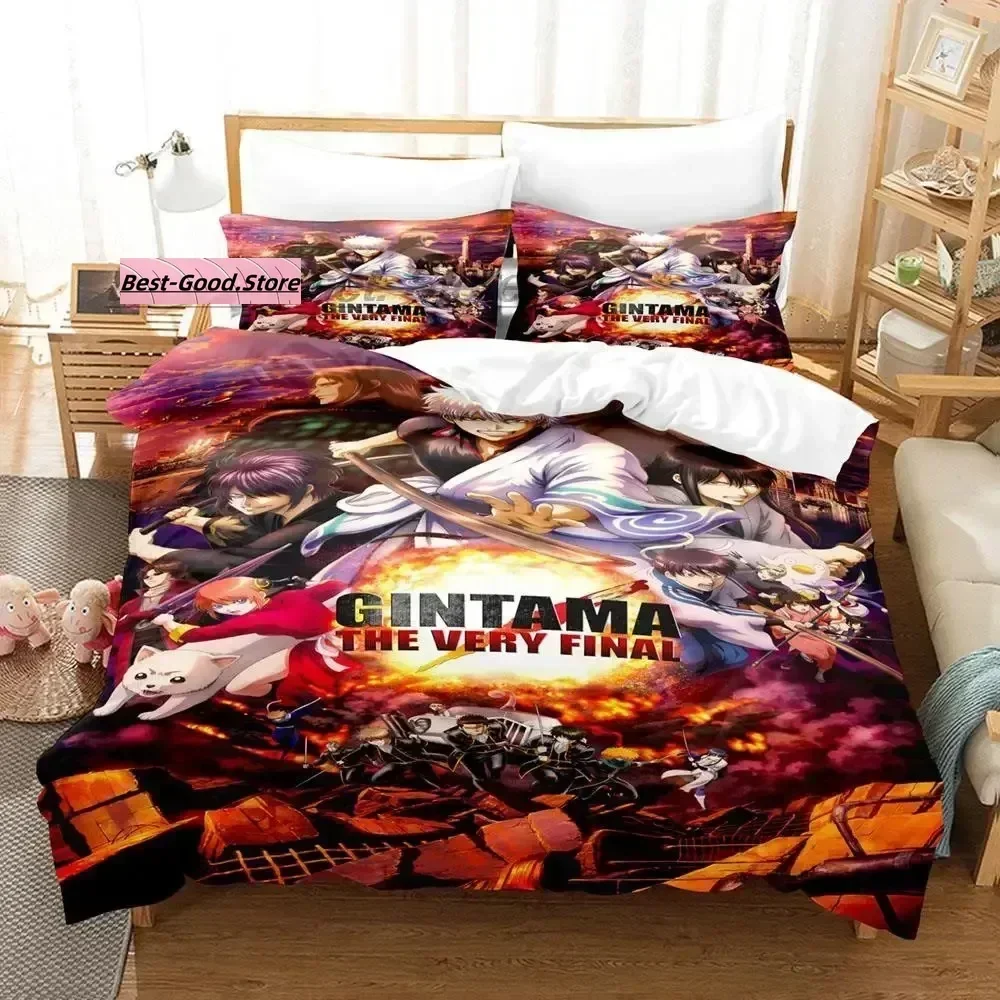 

Gintama Bedding Set Duvet Cover Sheet Printed Bed Set Pillowcase Bed Full Queen King Size Comforter Bedroom