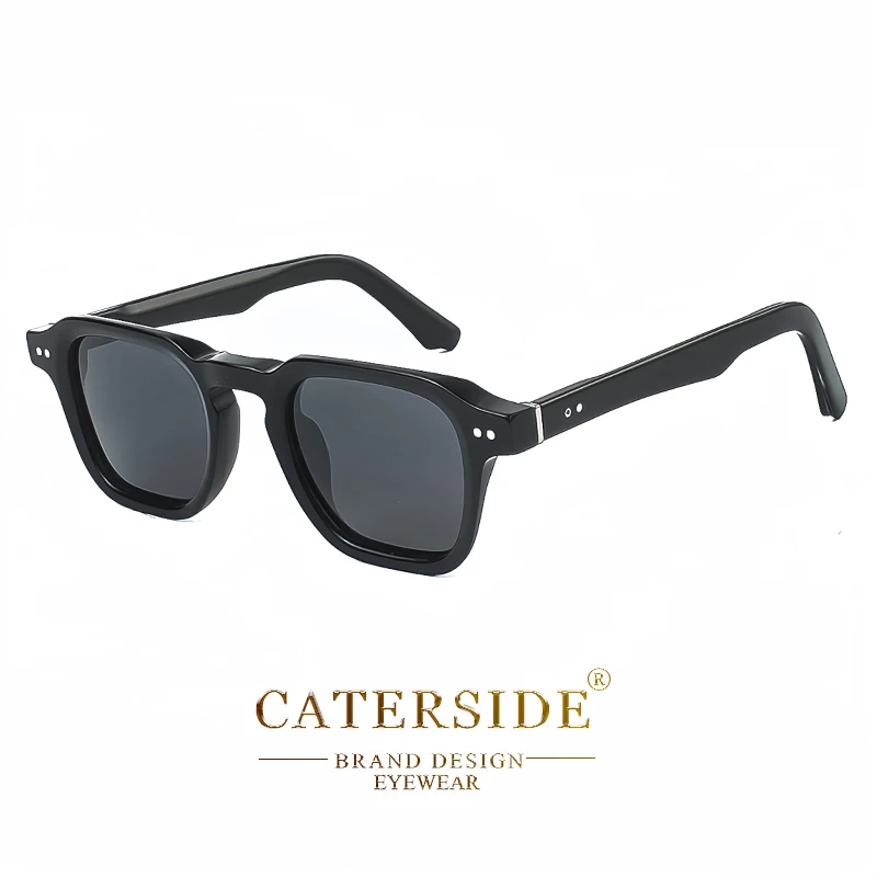 Raute Quadrat Acetat polarisierte Sonnenbrille Männer Retro großen Rahmen Frauen Sonnenbrille Punk Outdoor Fahren Reise Brillen UV400 – Detail 8