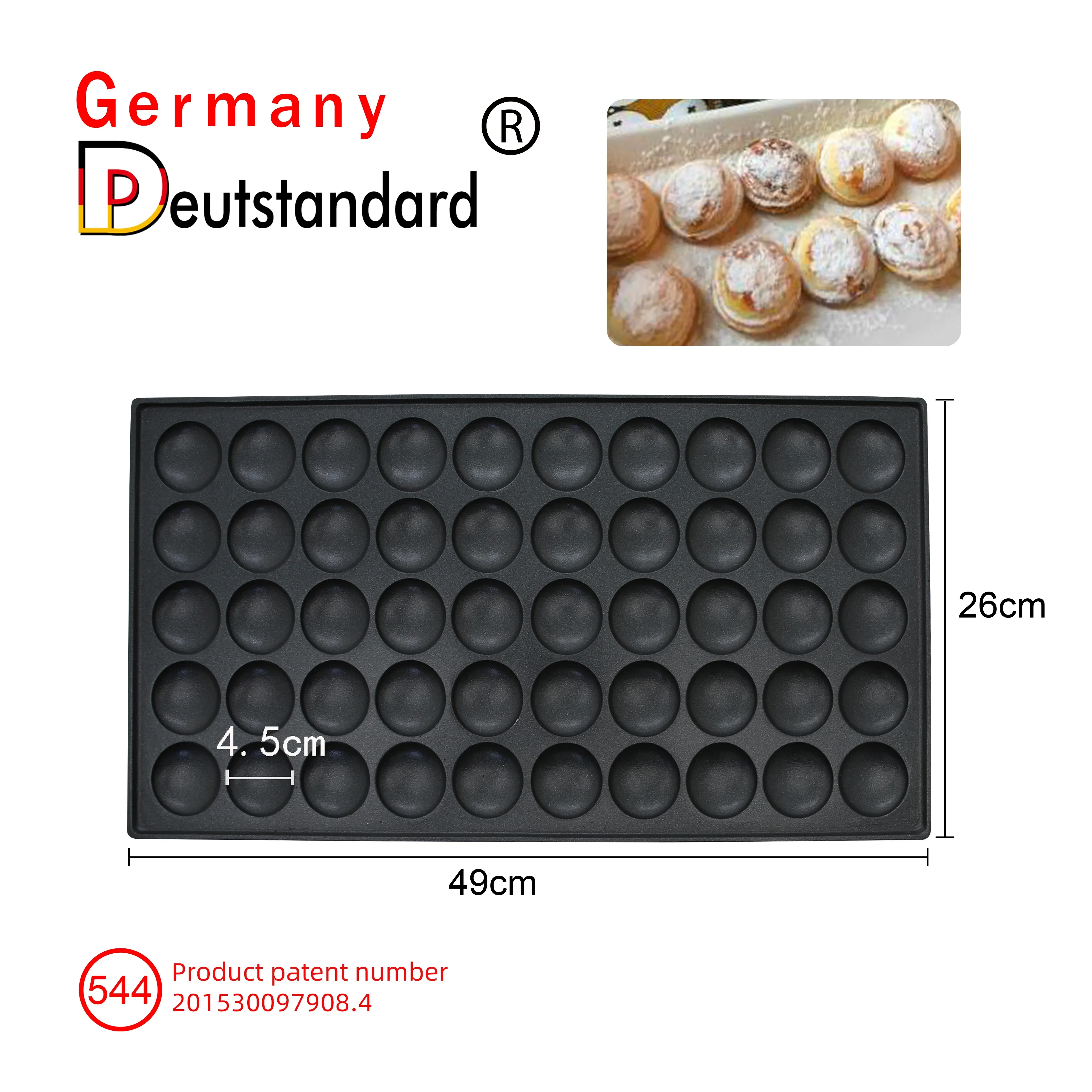 حار بيع آلة الوجبات الخفيفة 50 ثقوب صانع الفطائر الصغيرة