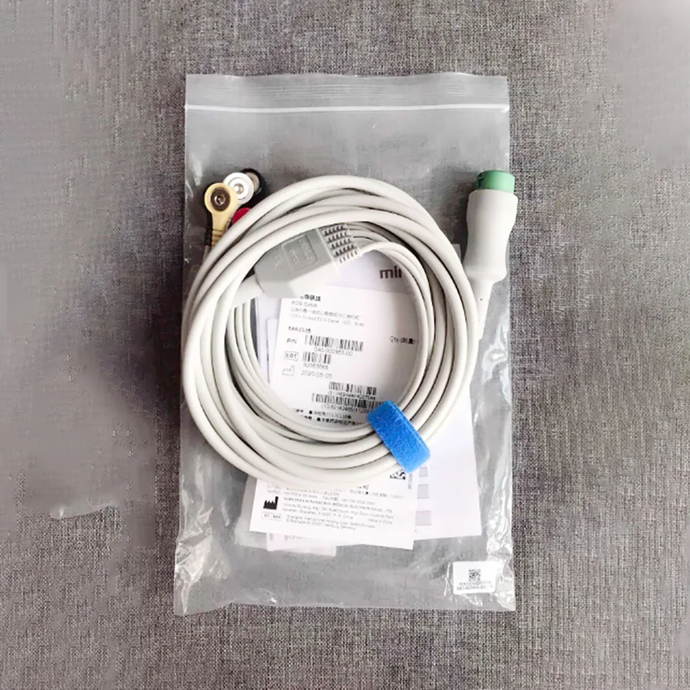 Perfect job 5-conductor Integrated ECG Cable IEC Snap fit EA6252B