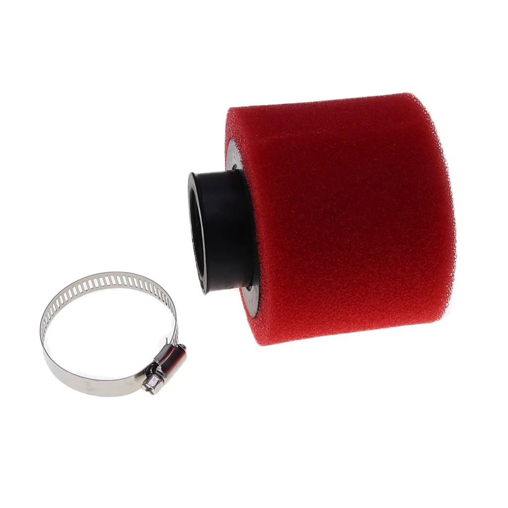 35mm 38mm 42mm Bend Elbow Neck Foam Air Filter Sponge Cleaner Moped Scooter Dirt Pit Bike Motorcycle RED Kayo BSE