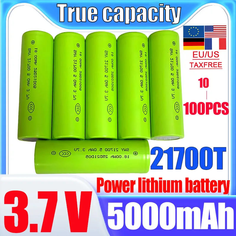 

Original new A-grade 3.7V 21700 lithium-ion battery 5000mAh DIY 72V 60V high-capacity power charging battery for electric tools