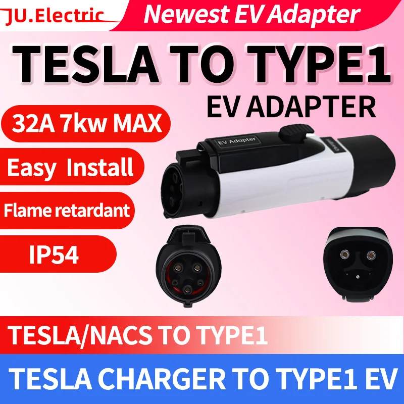 

TESLA to TYPE2 EV Adapter Electric Vehicle Charger Connecter for 16A/32A TESLA Charger to TYPE2 Electric Car Adapter