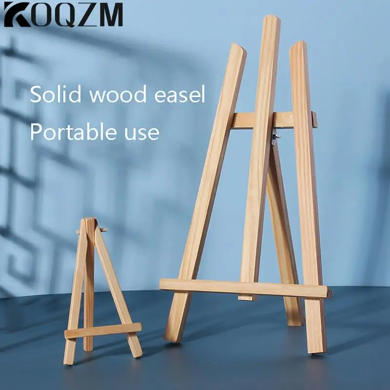 Mini Small Easel Wooden Mini Easel Frame Triangle Wedding Table Card Holder Display Stand Kids Painting Crafts Artist Supplies