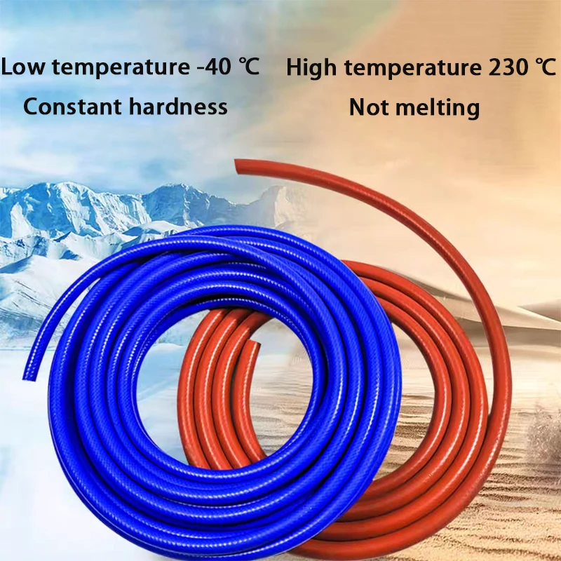 Automotive Silicone Hose Vacuum Exhaust Pipe Inlet Hose High Temperature Resistant Water Pipe Modified Turbocharger ID 5-50mm