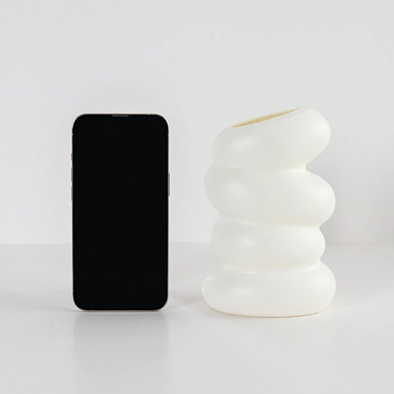 

1pc Plastic Vase Imitation Ceramic Flowers Pot Wedding Home Living Room Table Decorative Props Bonsai Festival Yard Garden Decor