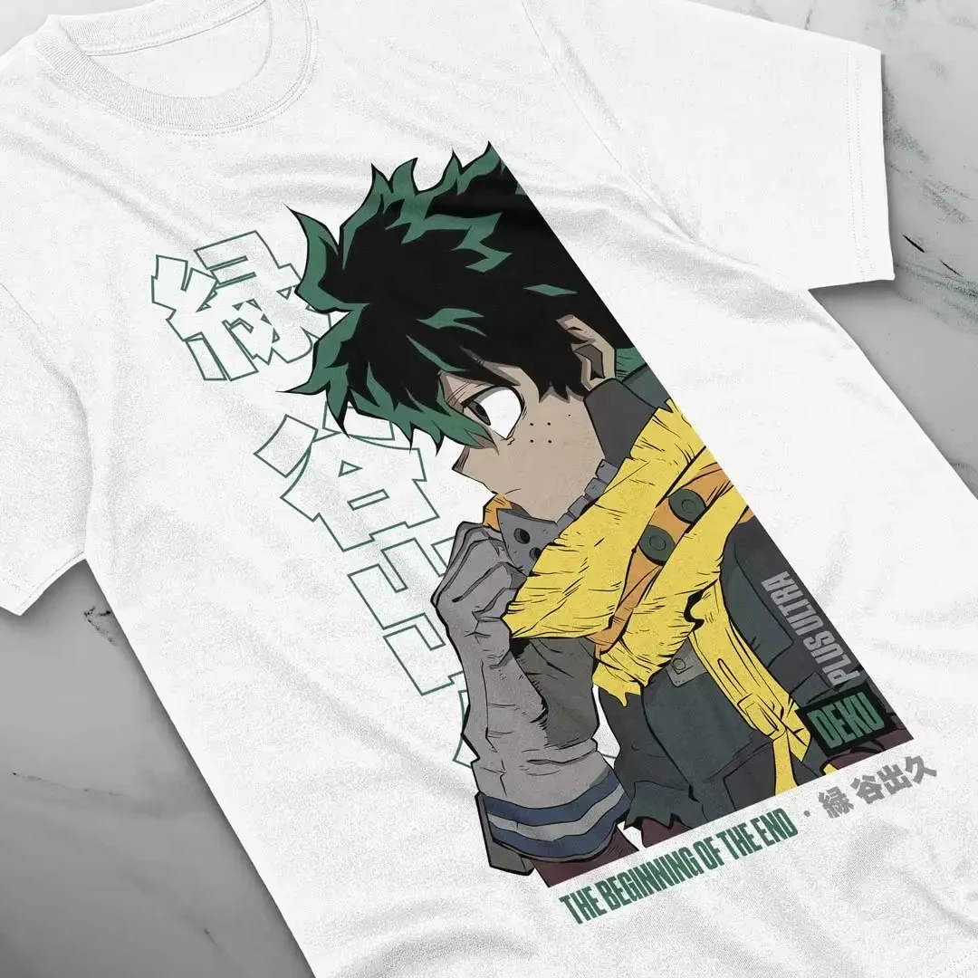 Camiseta Deku 2026 de Alta Calidad, Camiseta con Gráfico del Anime Izuku Midoriya, Camiseta Extra Grande para Hombre, Ropa de Moda