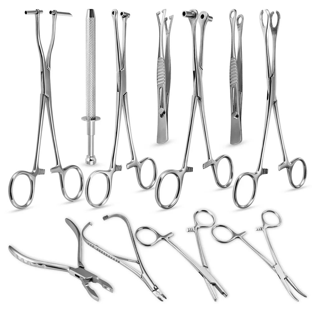 1pc Locking Tweezers Pliers Surgical Steel Tattoo Piercing Forceps Clamp Tools Nostril Septum Tragus Belly Tongue Lip Piercings