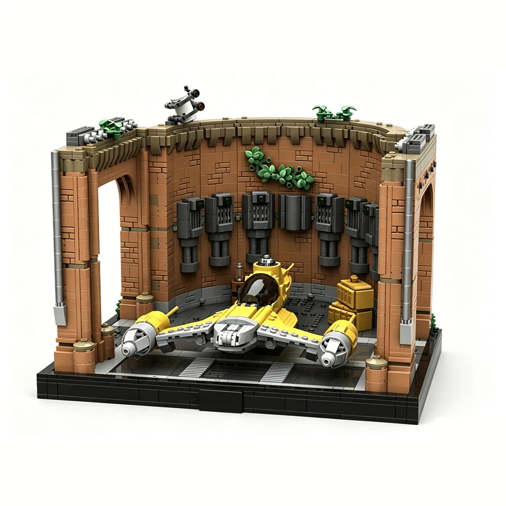 

New MOC Space Fighter Hangar N-1 Model Building Blocks DIY Modular Technic Battleship Assembly Children's Toy Boy Holiday Gift