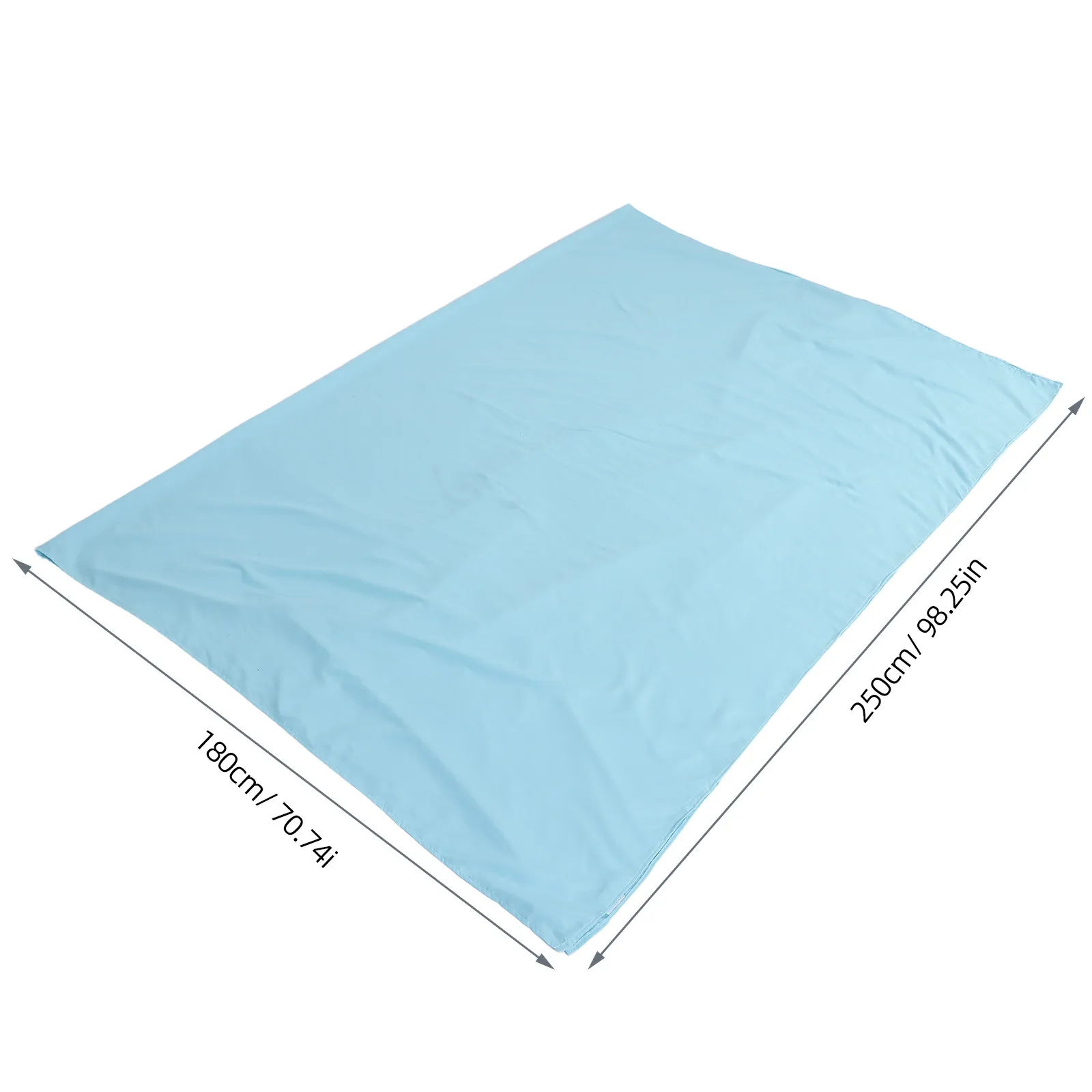 Blue Solid Color Bed Sheet 180x250cm Soft Breathable Polyester Microfiber Sheets All Season Home Hospital Hotel Use