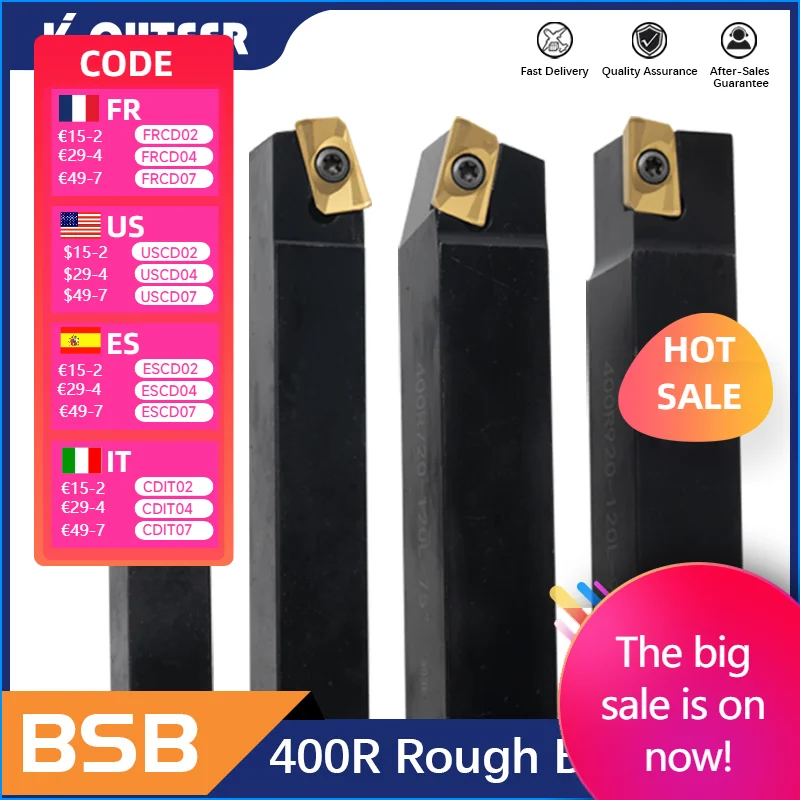 

BT-BSB Rough Boring Cuttter Holder 400R916/920/912/725 90 Degree 75 Degree Boring Bar 400R 300R Turning Tool APMT1604