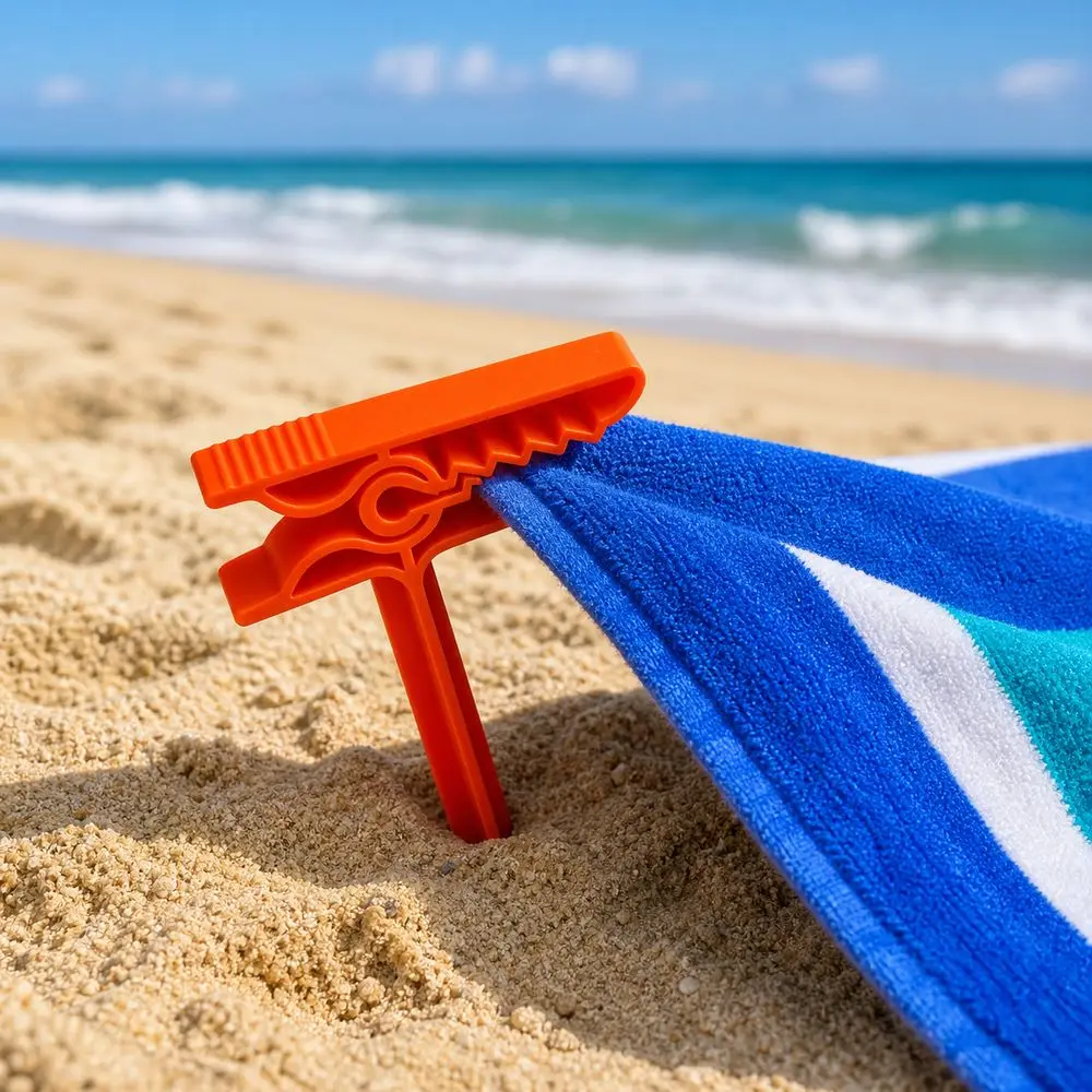 New Plastic Beach Towel Clips Windproof Firm Grip Camping Mat Clip Long Lasting Sheet Holder