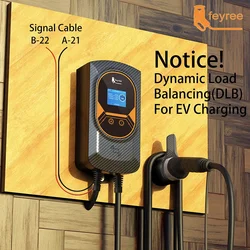 Feyree EV Sạc Type2 Cáp 32A 7.6KW Tải Trọng Động Blancing EVSE Wallbox Ứng Dụng Chức Năng 11KW 22KW Đế Sạc Điện Ô Tô