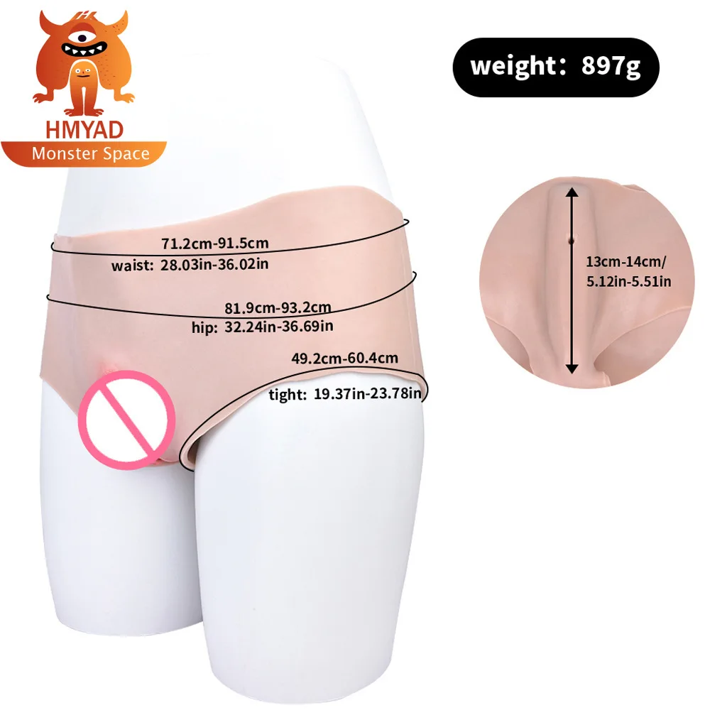 Fake Vagina Realistic Sissy Silicone Panties Transgender Panty Hiding Gaff Thong False Pussy Boxer Briefs for Women