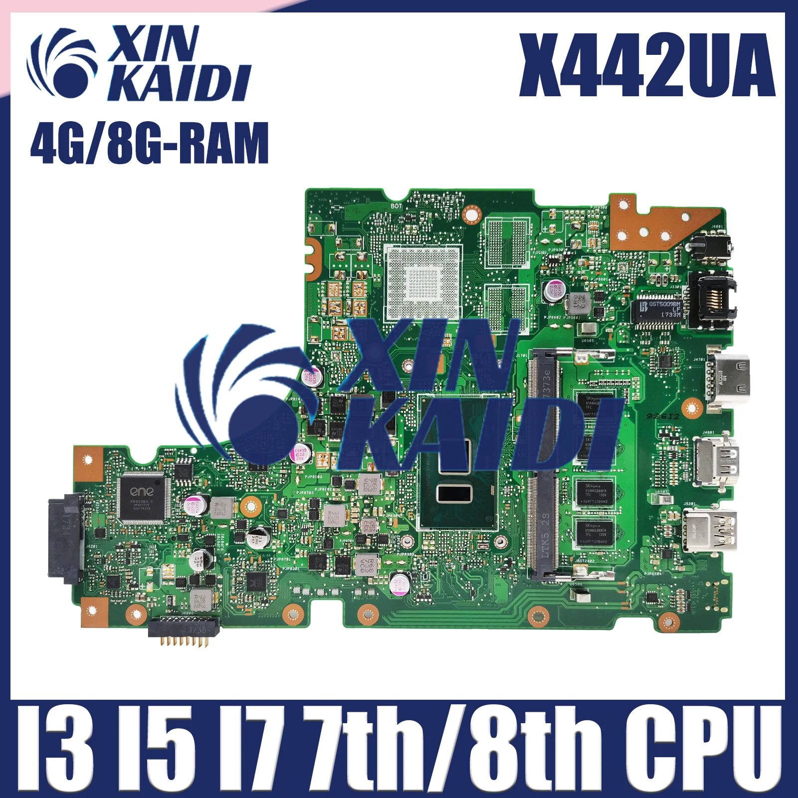 

X442UA Motherboard For Asus X442UQ X442UN A442U X442UF X442UR F442U A480U X442UAR Mainboard i3 i5 i7-7th/8th CPU 4G/8G RAM