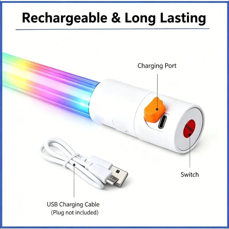 1 Meter Handheld Multicolor Soft light Tube Color Flexible Portable Party Decoration lamp for Home M4YD