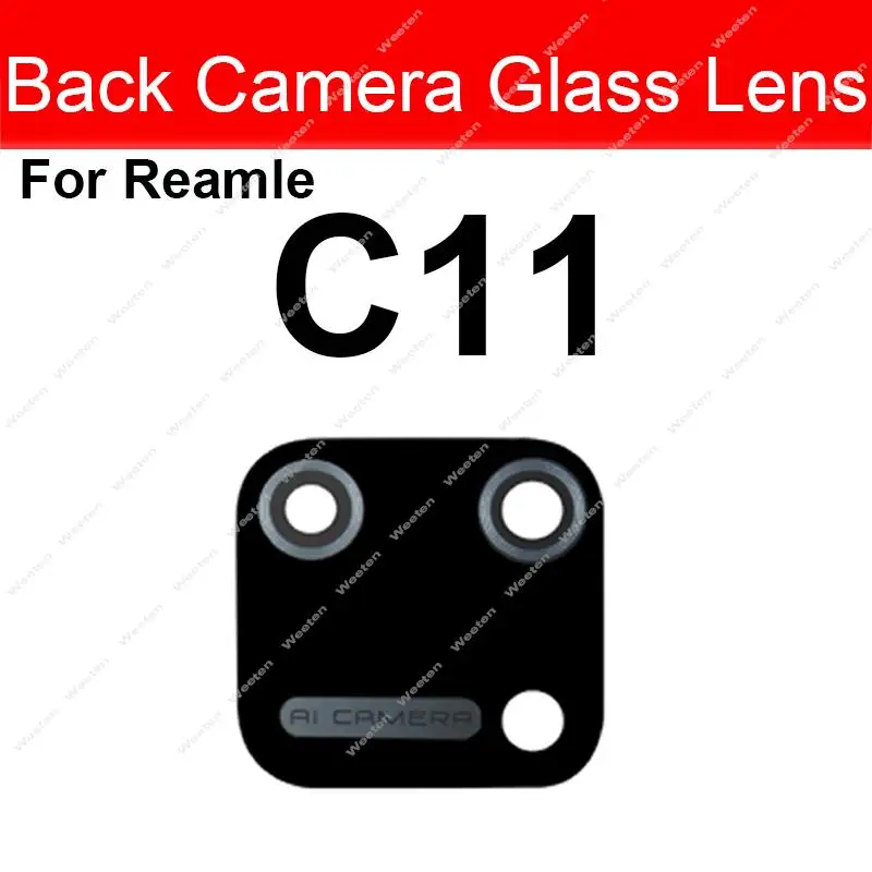 Back Camera Glass Lens For Realme C1 C2 C3 C11 C12 C15 C17 C20 C21 C21Y C25 C25S C25Y Rear Camera Lens Glass with Sticker Parts