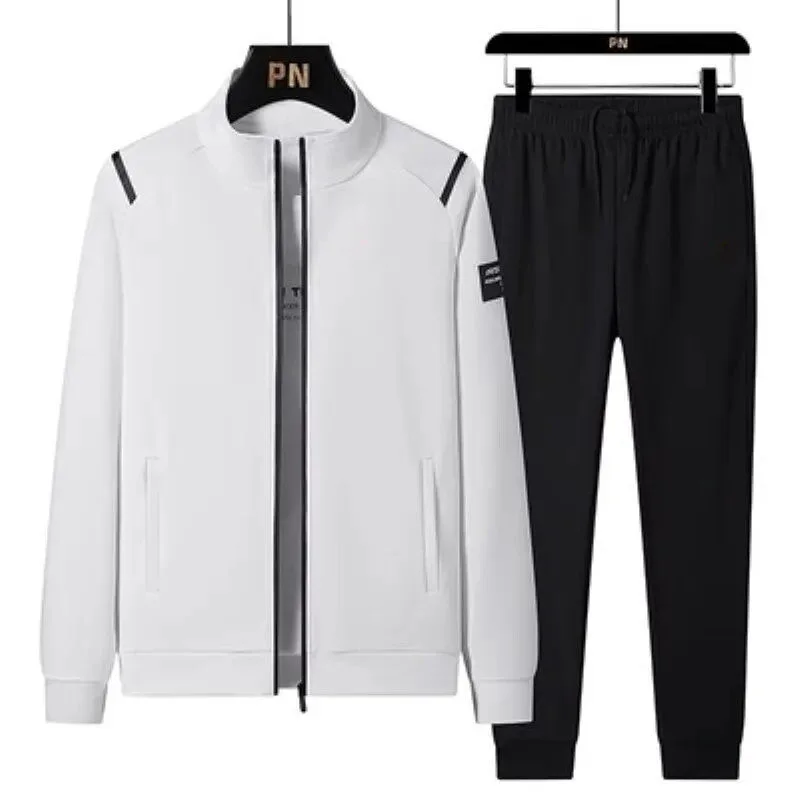 2024 Spring and Autumn New Fashion Plus-Size Loose Sports Suit For Men Leisure Comfortable Breathable High-Quality Two-Piece Set