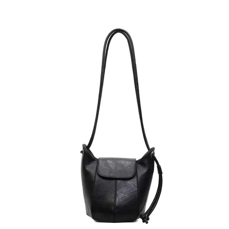 

2025 Autumn Vintage Bucket Bag for Women, Genuine Leather Large Capacity Multi-way Crossbody Purse, Retro Chic Work Tote