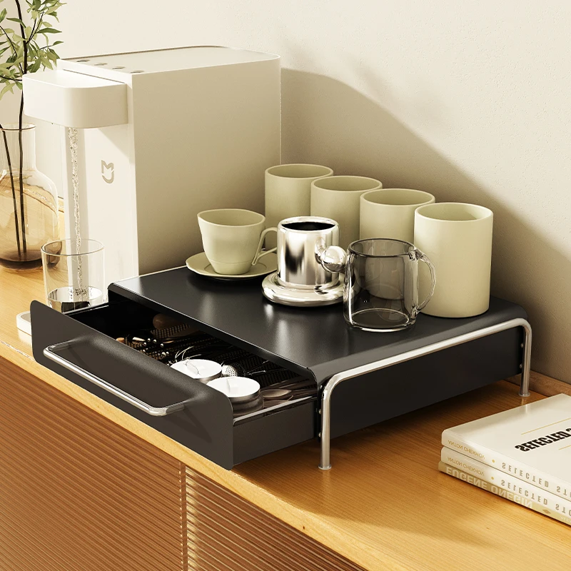 

Circular picture storage cabinet Dust holder Coffee machine rack Dining table Water Water bar Storage box