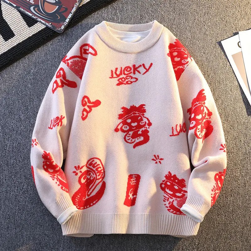 Pullovers Sweater For Men Fashion Men's Clothing Autumn Men's Sweat-shirt Knit Casual Hombre Warm Solid Spring Male Streetwear