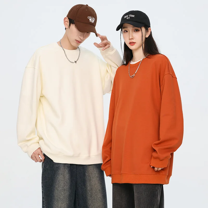 Autumn Oversized Purple Sweatshirts for Women Casual Streetwear Hoodies Women 2024 Female Long Sleeve Crewneck Pullovers Tops