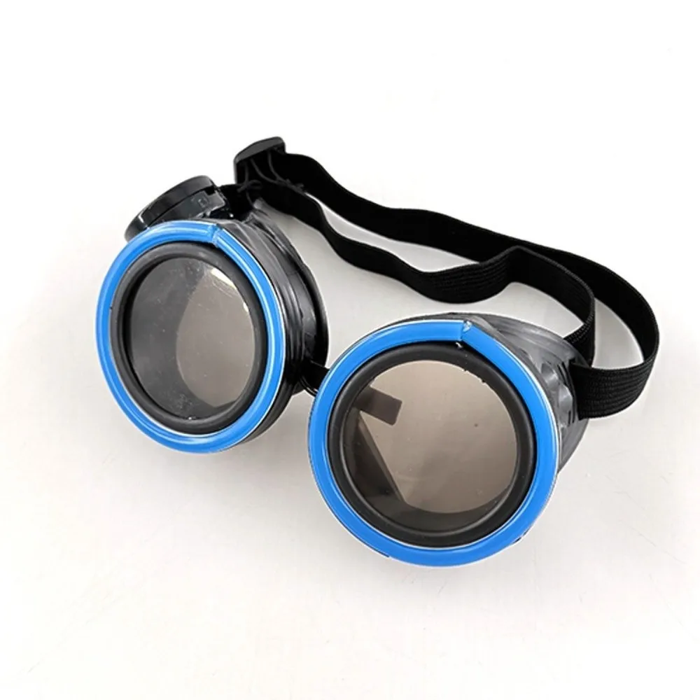 Festival Supplies Wireless LED Glowing Glasses Punk Style Round Light Up Glasses Unique Funny Luminous Eyewear Bar Club