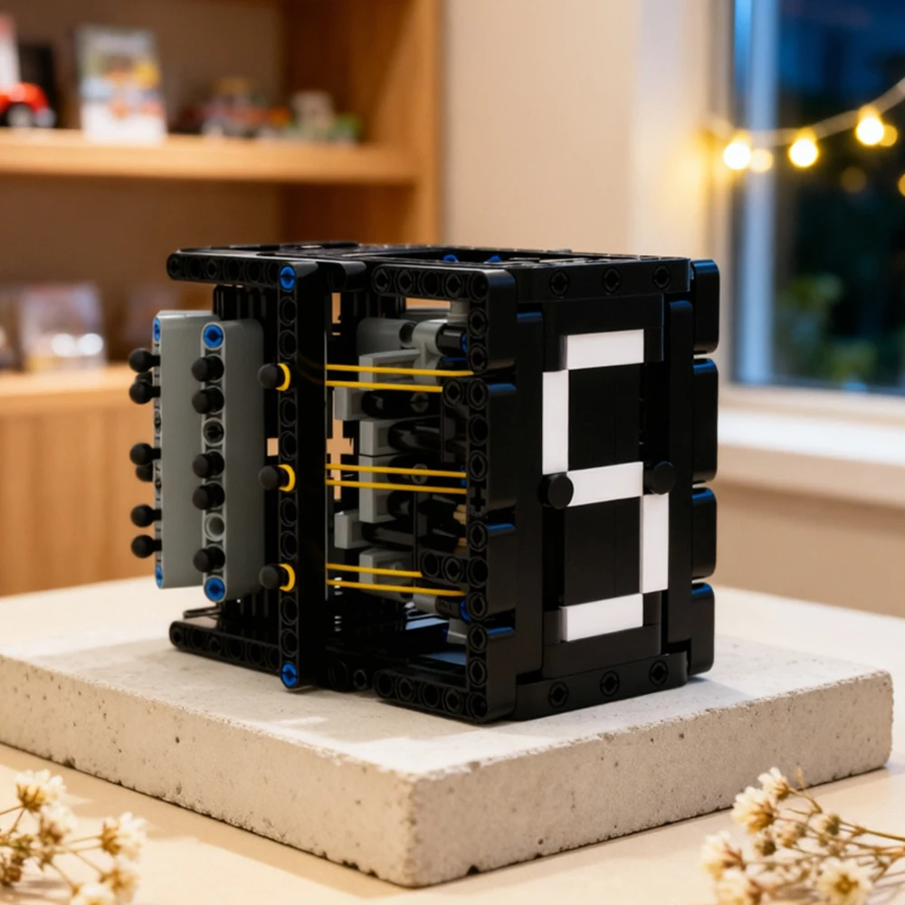 Innovative MOC Gear-Powered Number Model - Expandable Design for Creative Builders & Hobbyist Displays