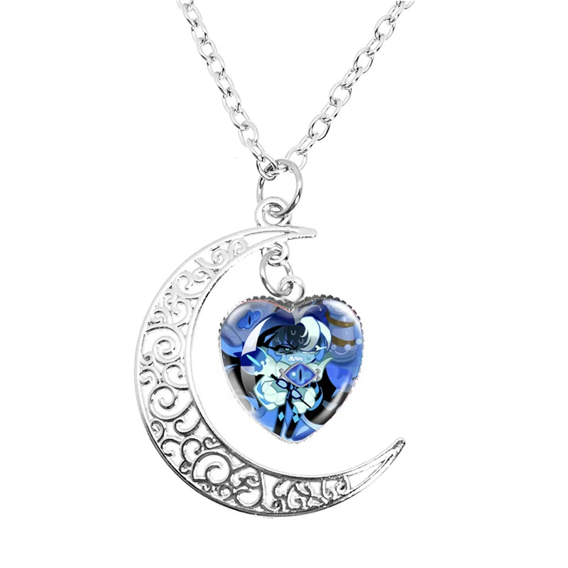Game Cookie Run Kingdom Ancient Beast Shadow Milk Cookie Handmade Charm Pendant Moon Necklace Jewelry Accessories Gift